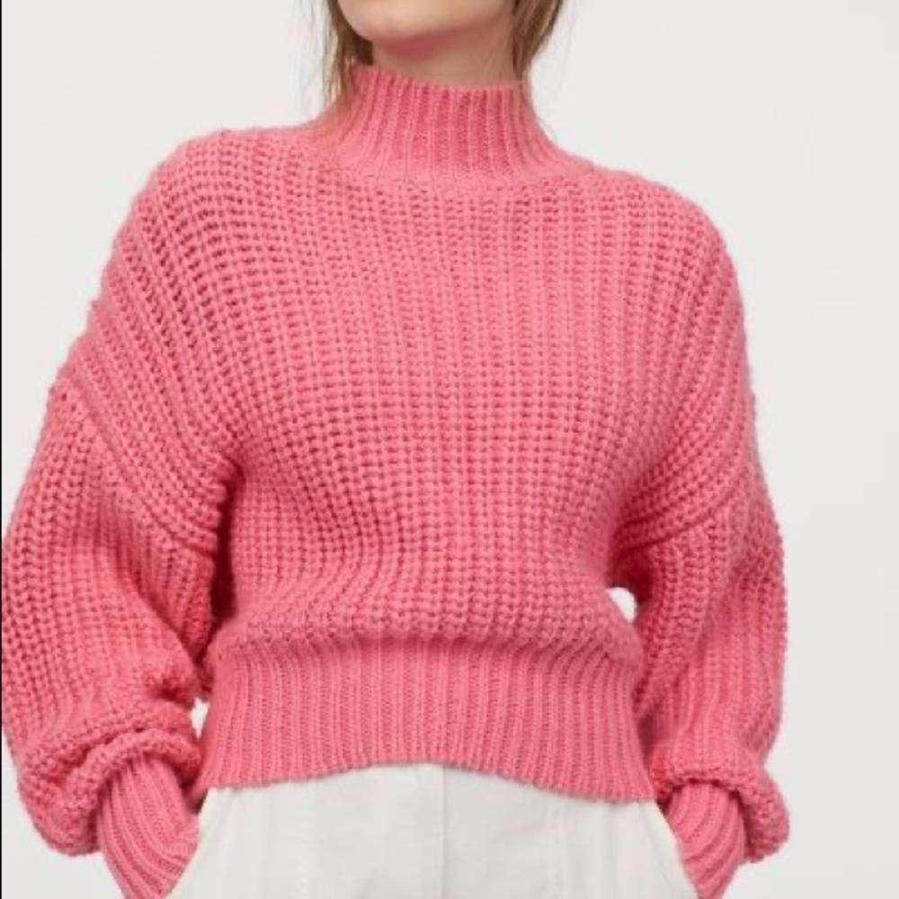 H&M - PINK CHUNKY KNIT SWEATER